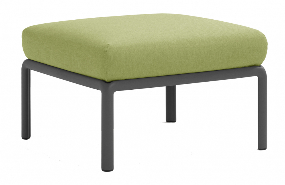 Пуф пластиковый с подушкой Nardi Komodo Pouf, антрацит, авокадо