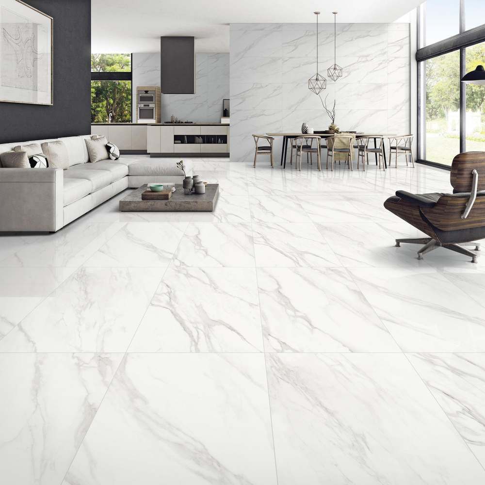 Керамогранит Calacatta Superb 60x60 см 1.44 м² полированный цвет белый