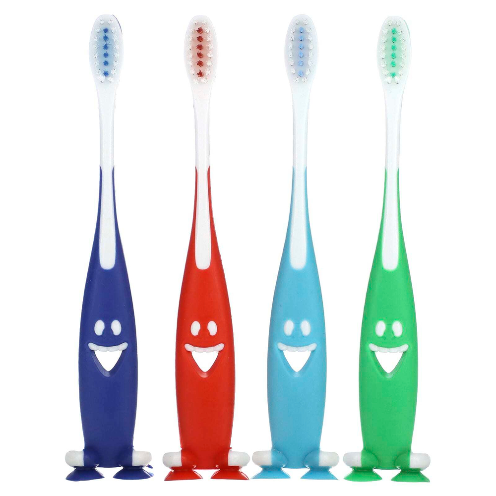 Brush Buddies, Smart Care, детская зубная щетка, упаковка с 4 щетками