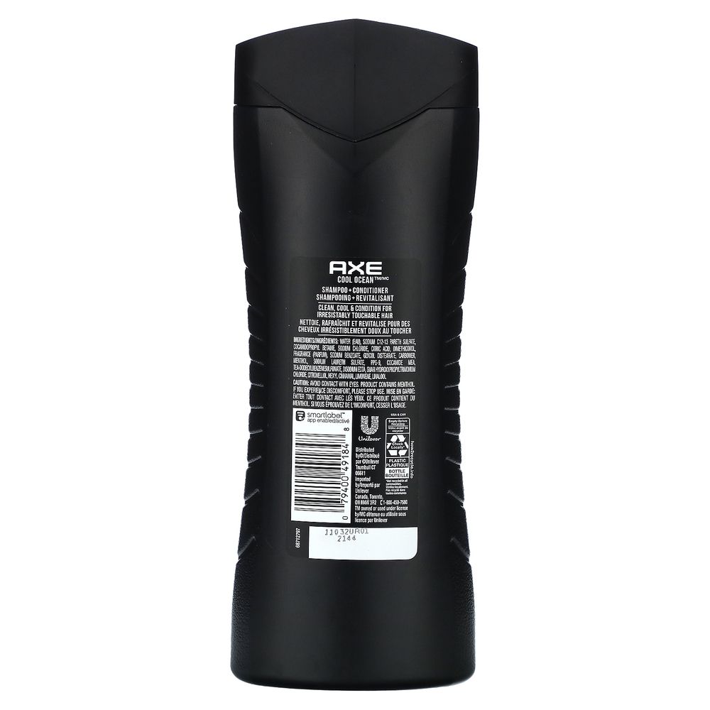 Axe, Hair, Clean & Smooth, шампунь 2 в 1 и кондиционер, Cool Ocean, 473 мл (16 жидк. Унций)