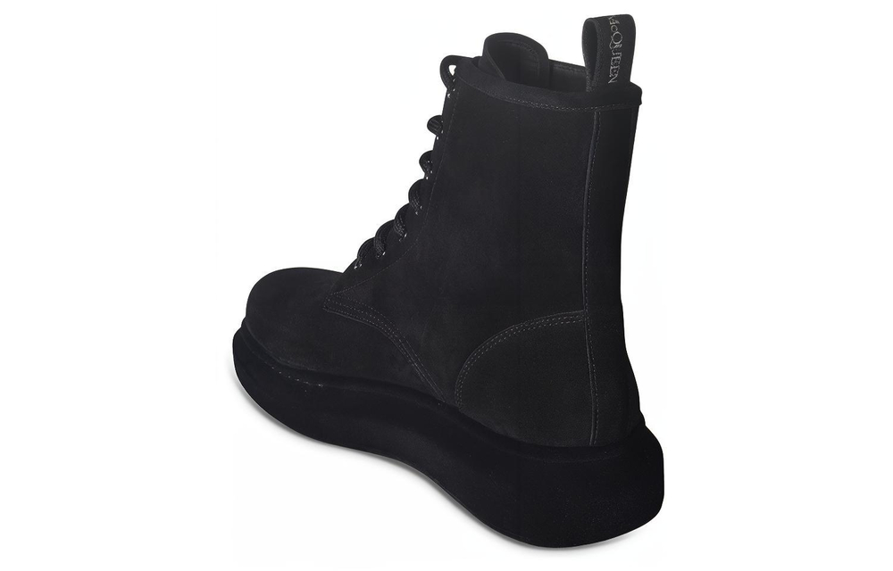 Alexander McQueen Leather Ankle Boots "Black Suede"