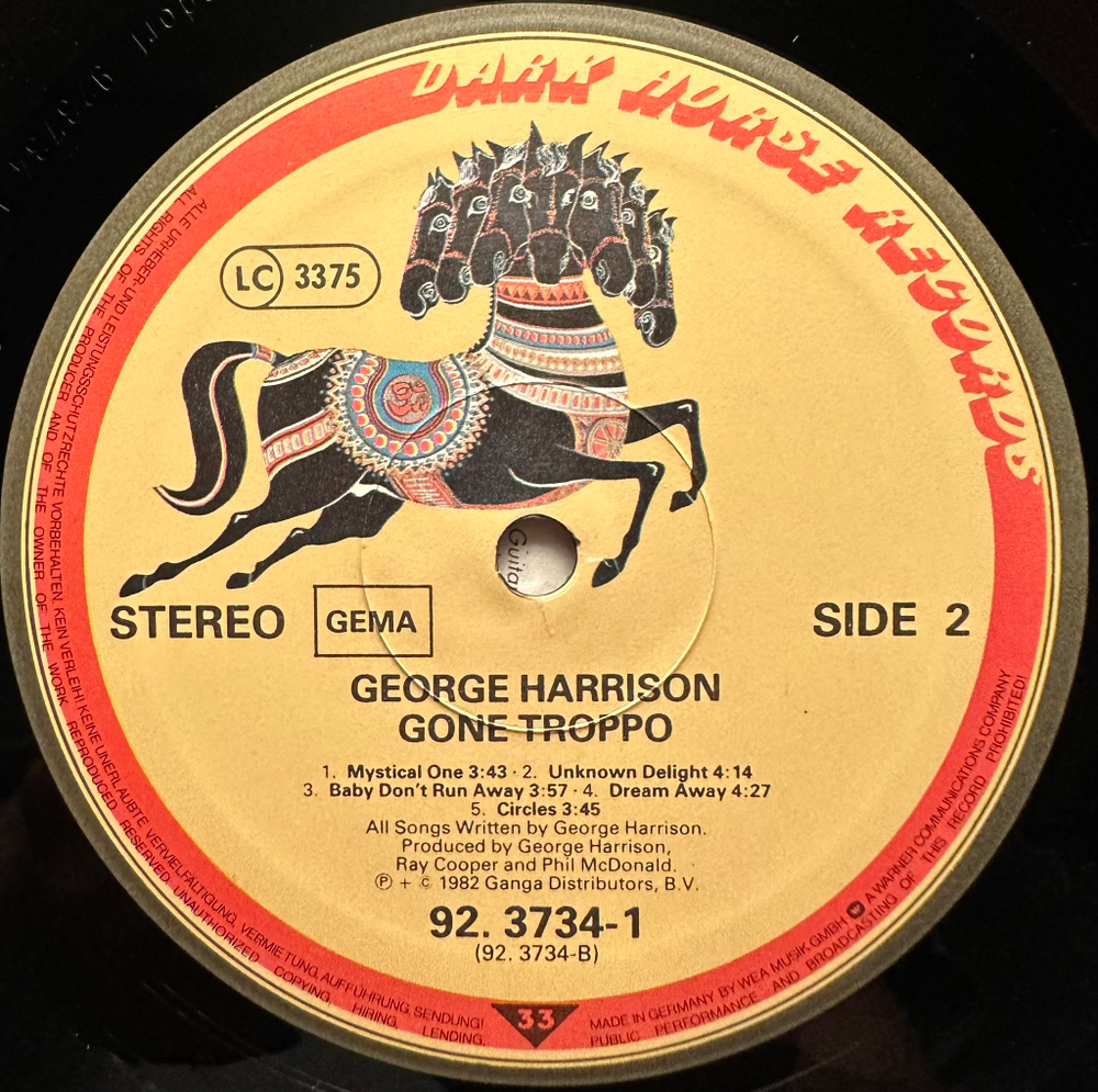 George Harrison - Gone Troppo (Германия 1982г.)