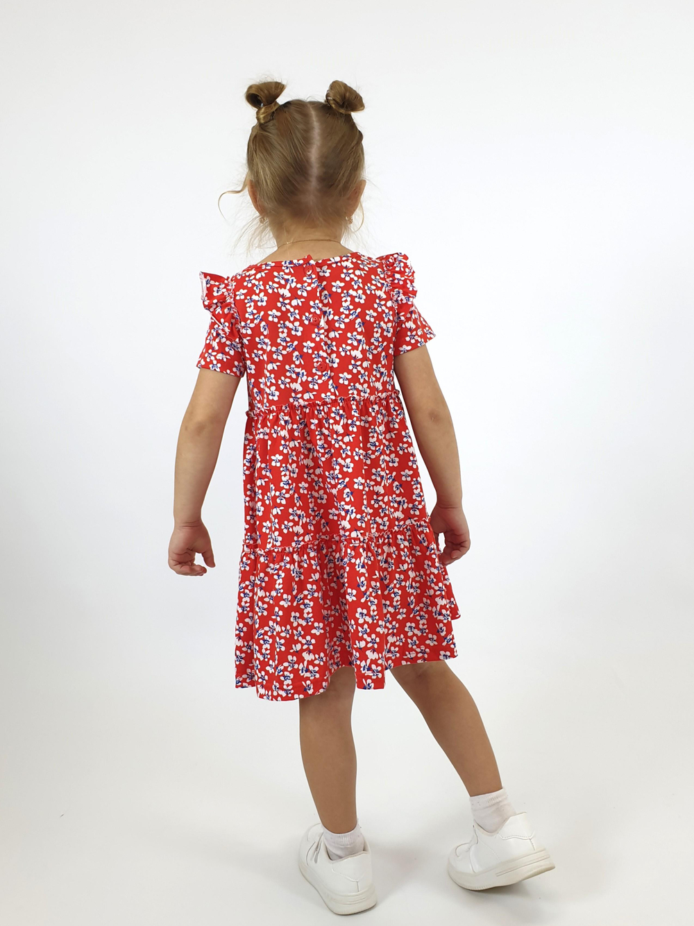 11-195-15 Платье для девочки с коротким рукавом Luneva