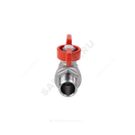 Кран шаровой латунь хром R253D Ду 25 Ру42 НР бабочка красная Giacomini R253X005