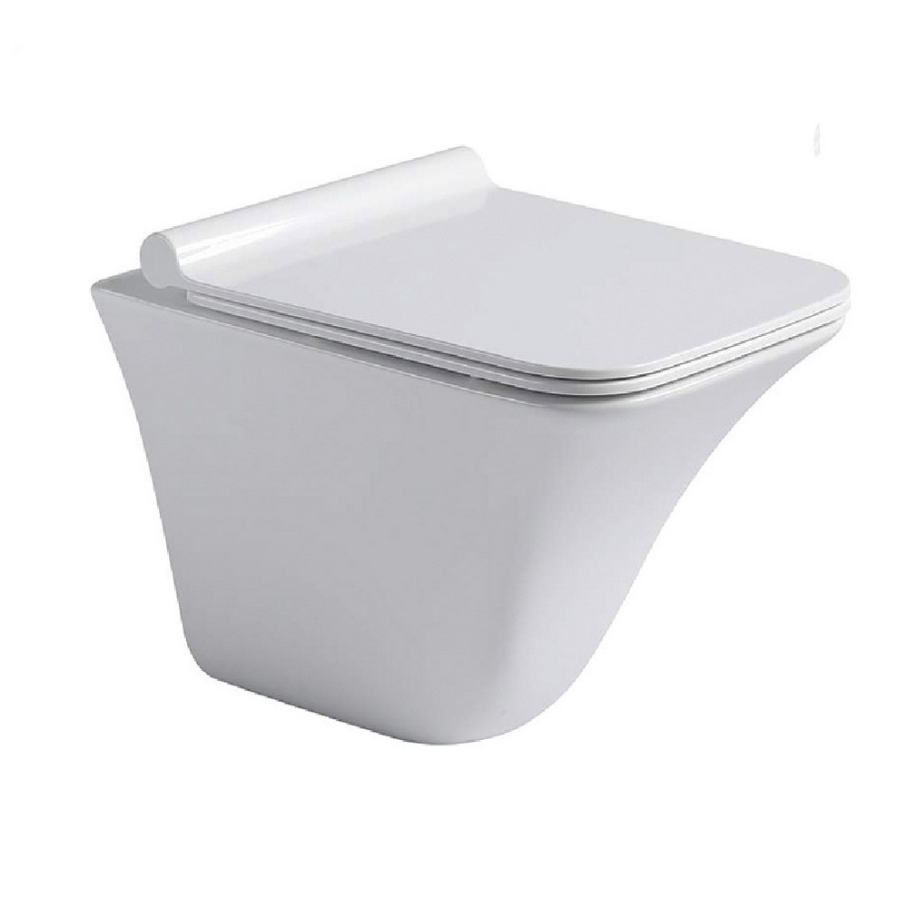 Подвесной унитаз B&W W-720 Rimless / UF seat cover / Fixing screw (500x355x370)