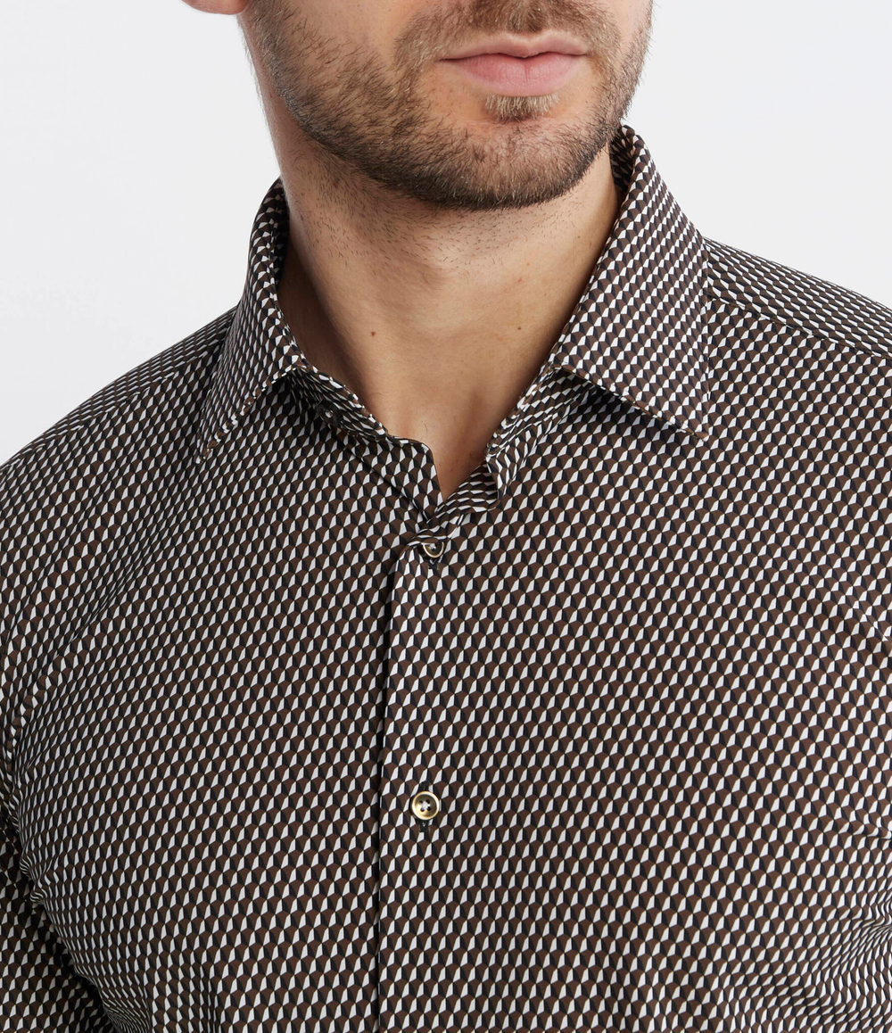 Рубашка P HANK s kent C BOSS BLACK - коричневый(50503091)