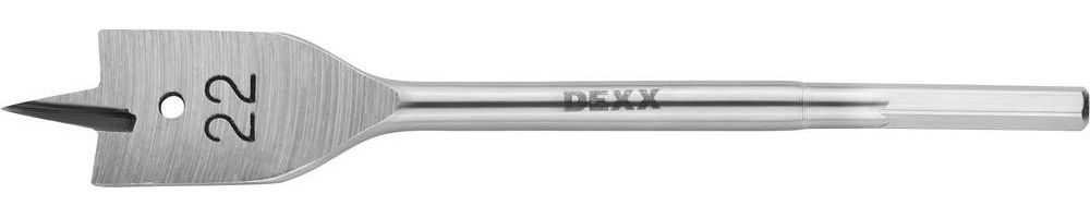 DEXX 22x152мм, сверло перовое по дереву, шестигранный хвостовик