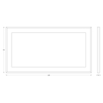 Зеркало Evoform в багетной раме со встроенным LED-светильником 33,5 W 140x75 см