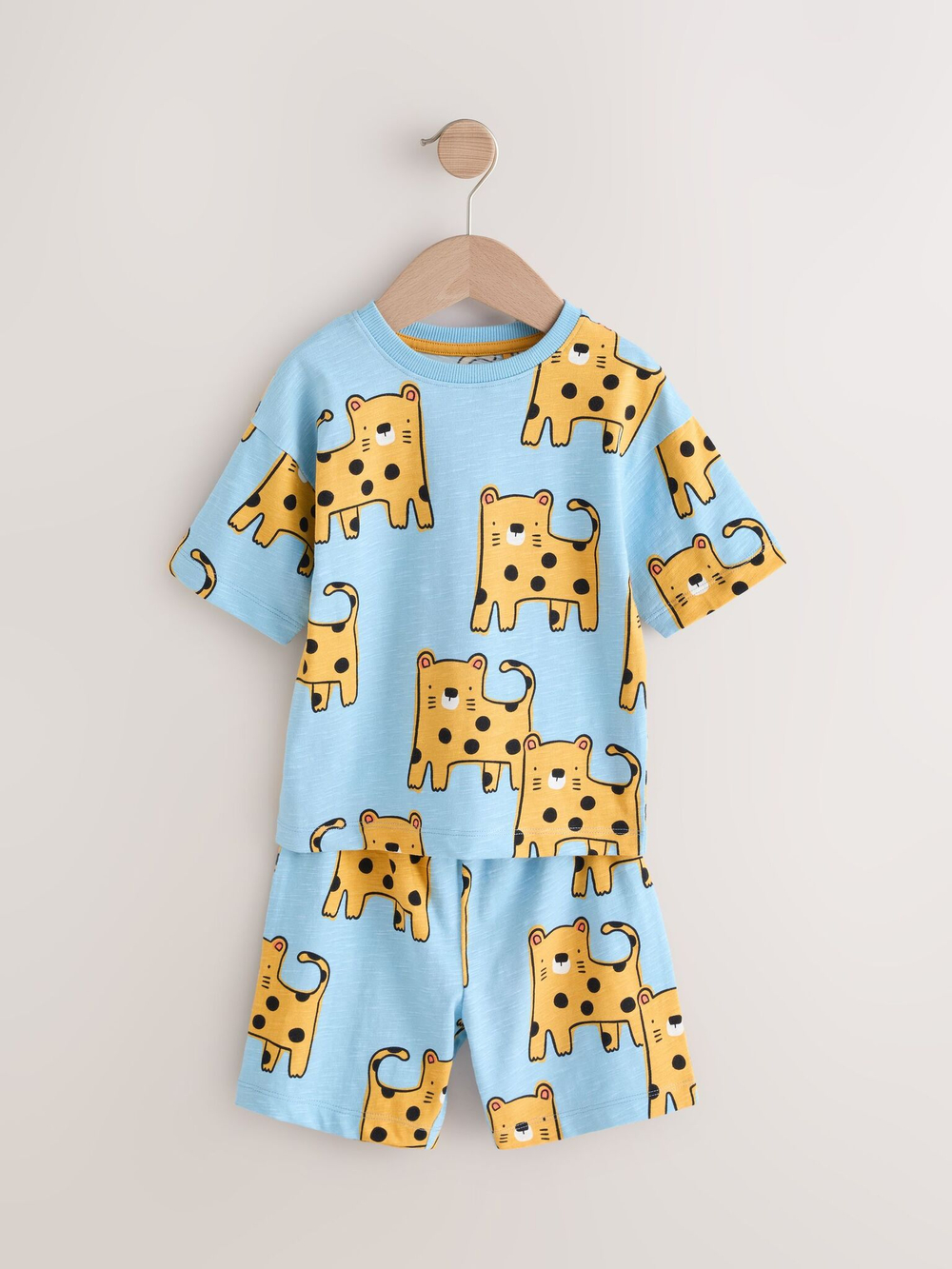 Пижама для мальчика Next AC0-925, 3 шт., Голубой, Зеленый, Песочный