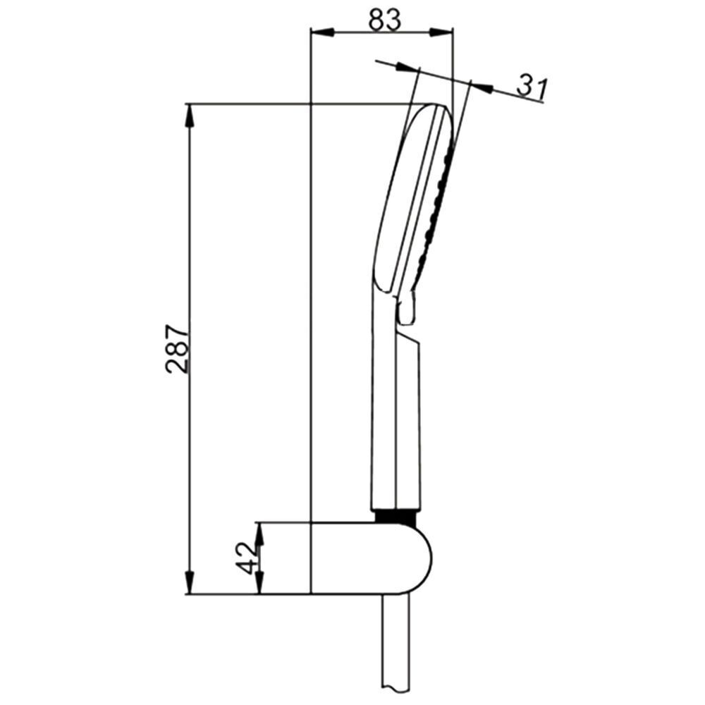 Лейка для душа, 5 реж, с крепежем и шлангом, Frap, IF301