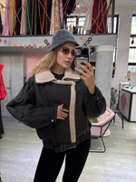 Дубленка матовая графит