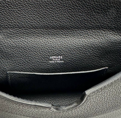 Нагрудная сумка слинг Hermes Evelyne Belt чёрная