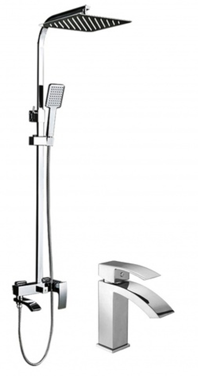 37044 Однорукий душевой релинг с рак.(ЛАТУН)  HansenPRO (4/1шт)