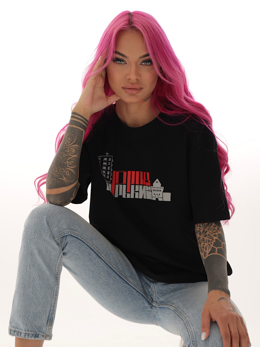 Футболка здания кремль Город Горький черная