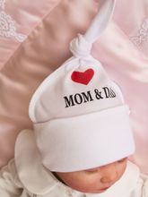 Шапочка с принтом &quot;I Love Mom and Dad&quot;