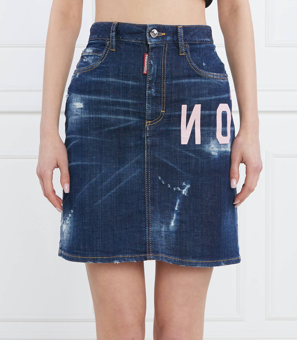 Юбка Icon Cracked Dsquared2 - темно-синий(S80MA0013 S30342)