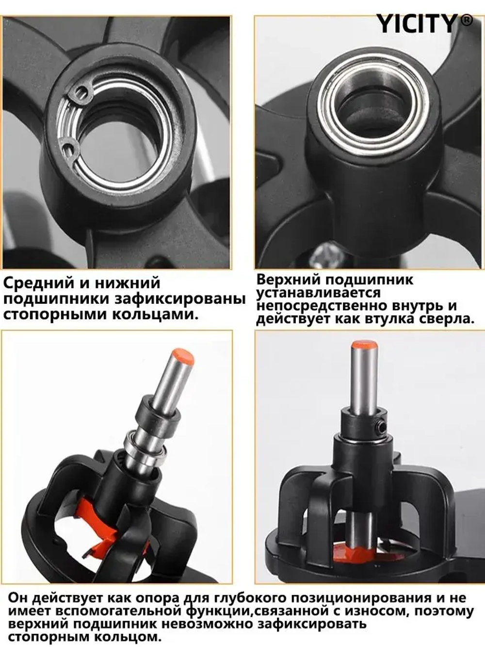 YICITY Шаблон для врезки мебельных петель круглый 35 мм/ Кондуктор для установки петель