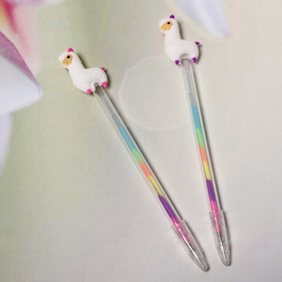 Ручка гелевая, многоцветная «Игривая Лама», 4 цвета, 18 см