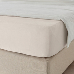 IKEA DVALA  (ИКЕА ДВАЛА)  -  Простыня на резинке, бежевая, 80x200 см