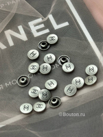 Шляпка Шан. в серебристом металле под рубашечные кнопки