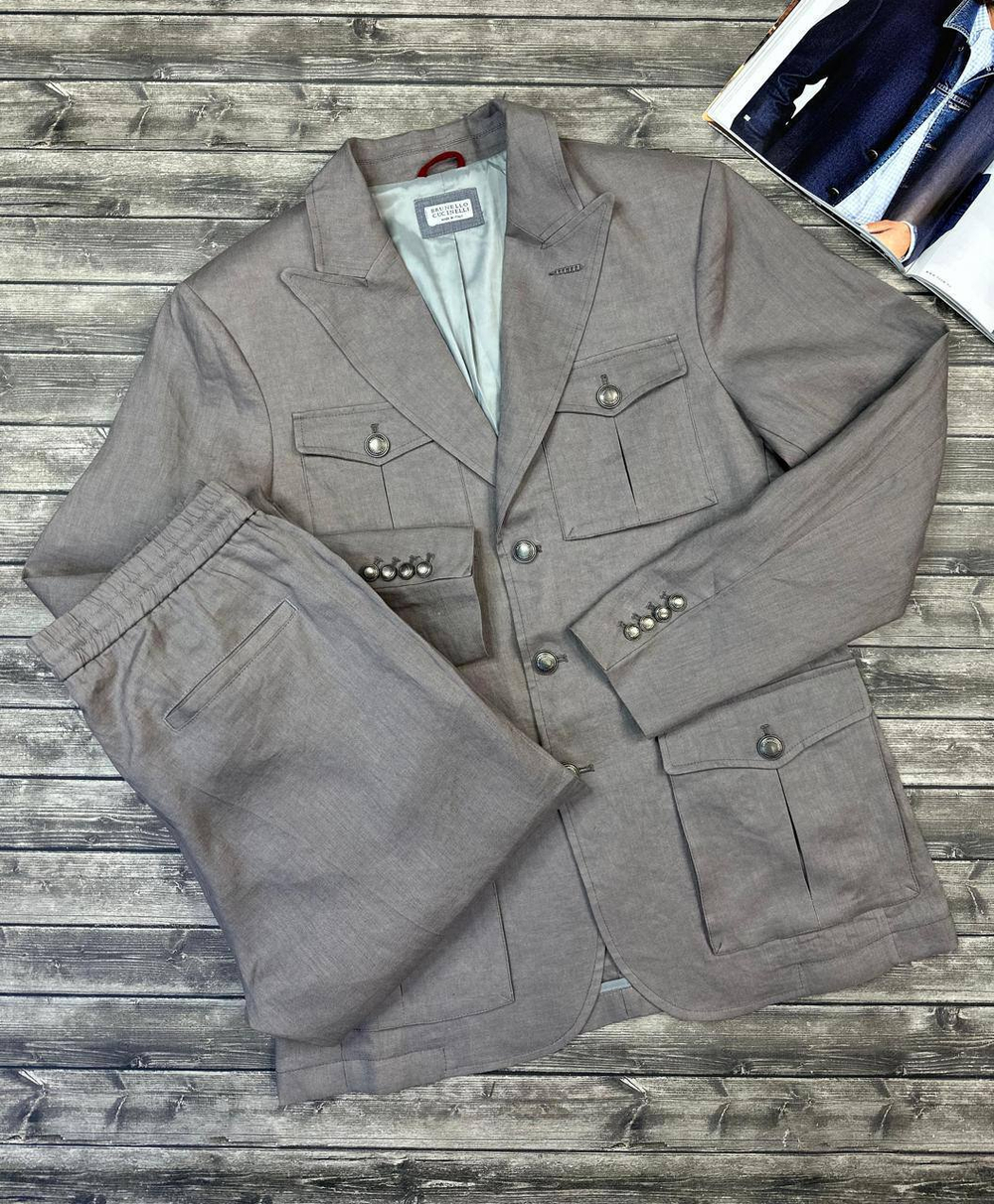 Льняной костюм Brunello Cucinelli