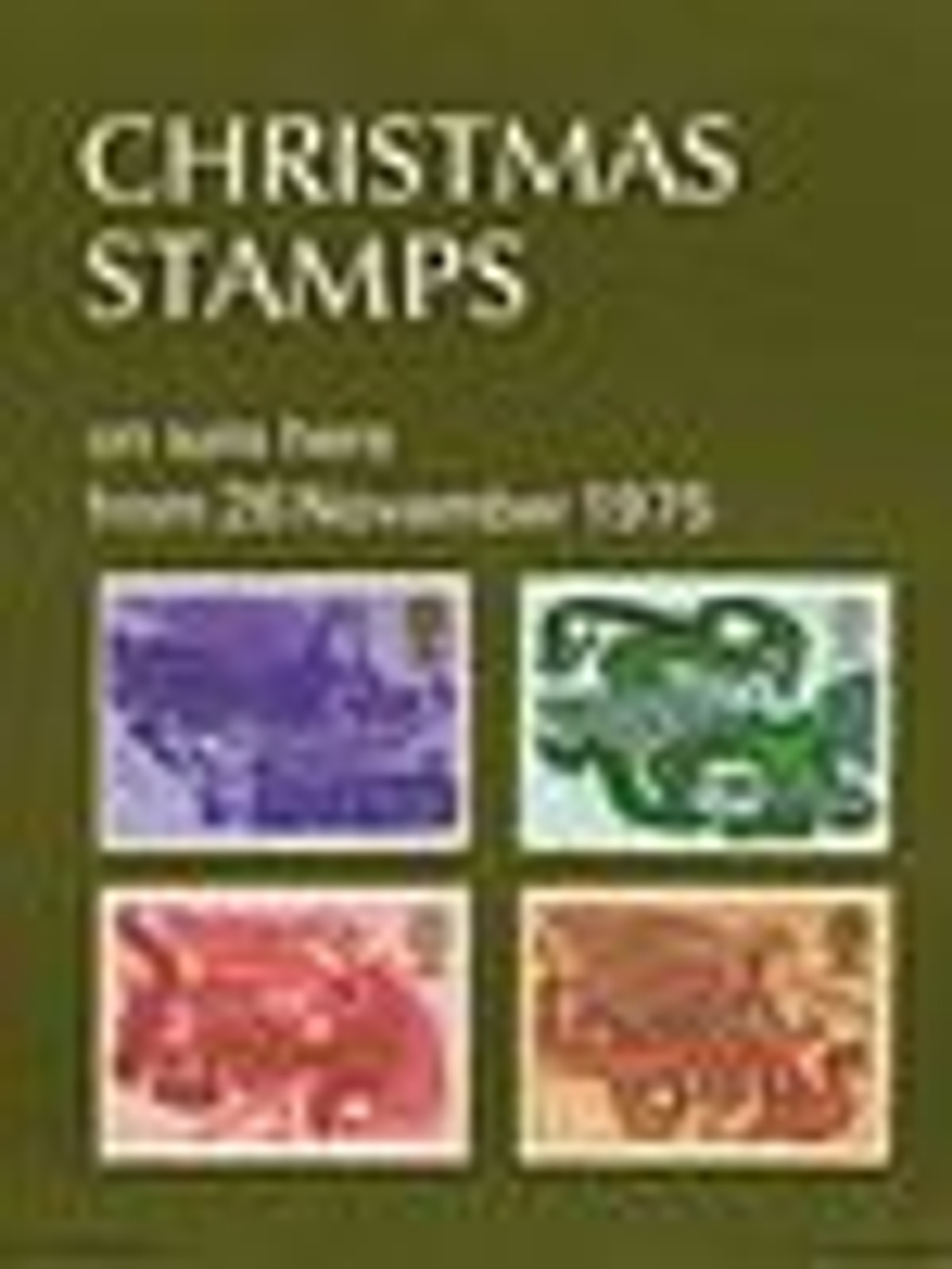 Конверт Первого дня Великобритании от 26 ноября 1975 года с четырьмя марками и спецгашением