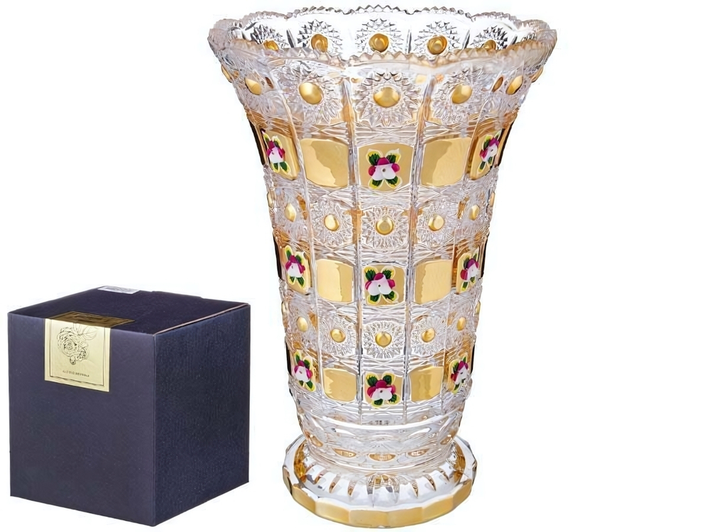 Ваза для цветов "Lefard Gold Glass" 17*25см