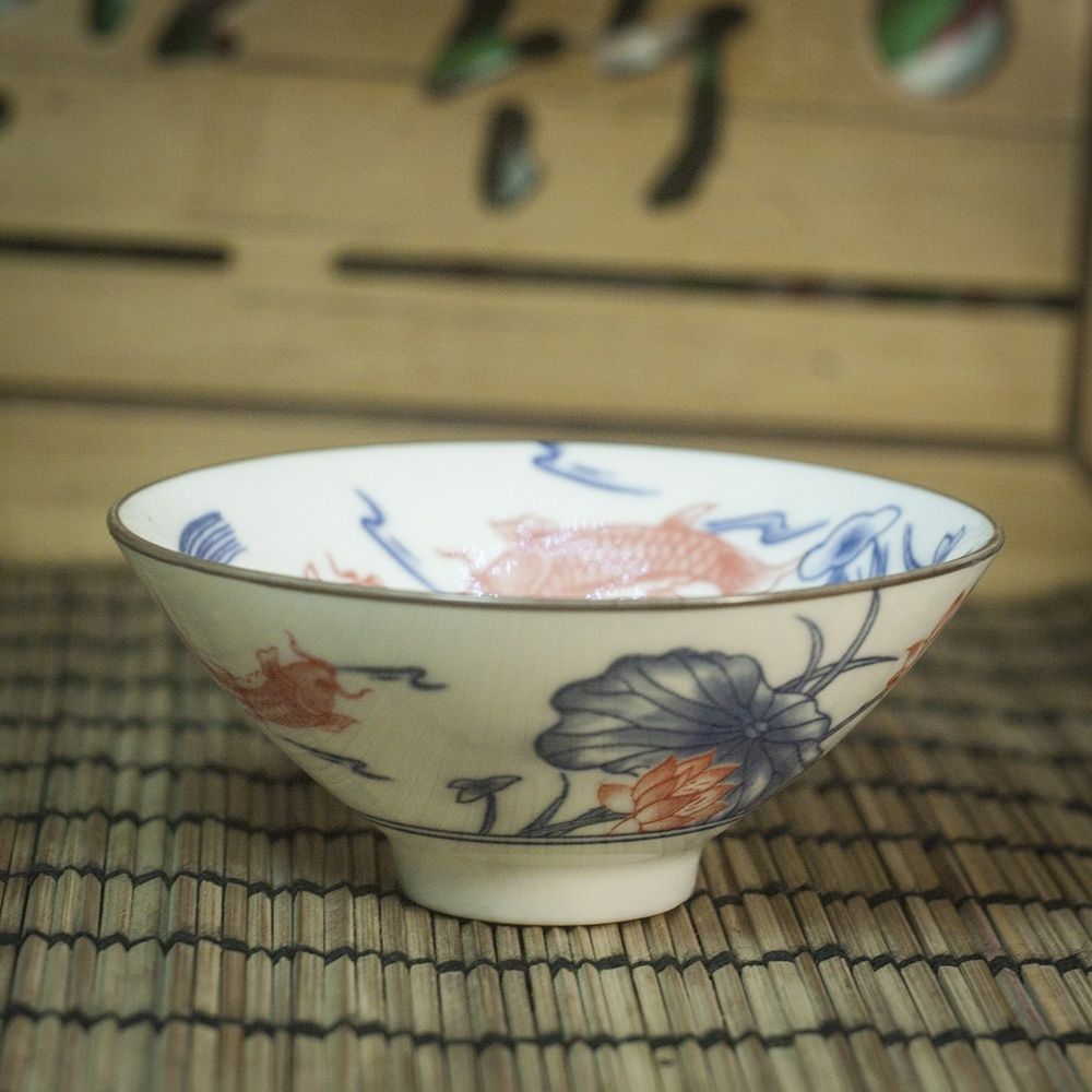 Пиала "Карпы и лотосы"