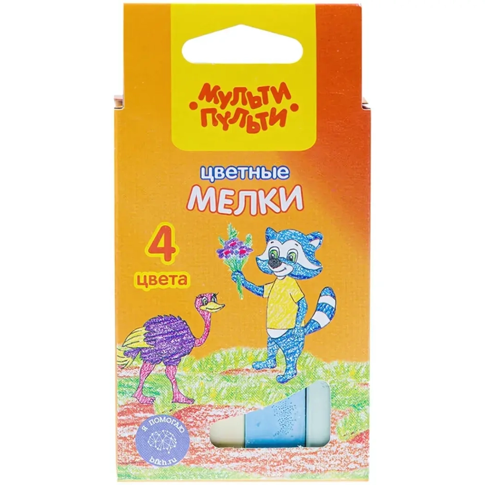 Мел цветной Мульти-пульти набор 4шт квадратный (1/48)
