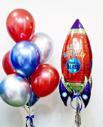 Фольгированный шар-фигура «Happy Birthday. HAVE A BLAST. Ракета», 91 см