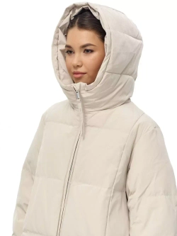 Пуховик с капюшоном зимний, белая, SilverFox