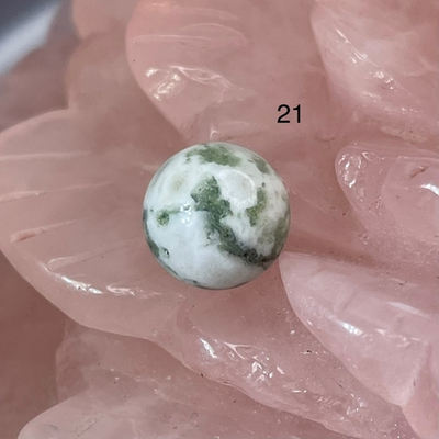 54656  Агат Моховой Бусина 10мм