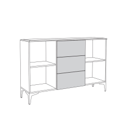 Комод Валенсия 13.309.01, Белый шагрень