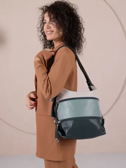 Сумка рюкзак через плечо большая шоппер