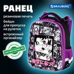 Ранец BRAUBERG PREMIUM, 2 отделения, с брелоком, «Anime movie», 38×29×16 см, 272018
