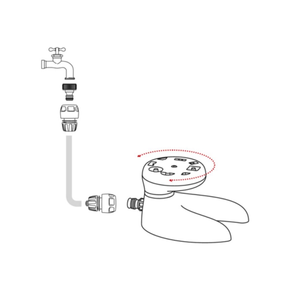 Дождеватель для полива GF GF80005617 вращающийся для огорода DRIVER | GF