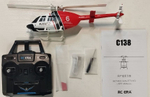 Радиоуправляемый вертолёт RC ERA C138 v2 4CH 6-Axis Gyro 1:33 Scale Flybarless RC Helicopter RTF , с функцией удержания высоты , датчик светового потока V2 , синий