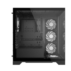 Корпус для компьютера XPG INVADER X BLACK (INVADERXMT-BKCWW) Mid-Tower Gaming ATX PC Case with Panoramic View, Tempered Glass Panels, and RGB Lighting Black