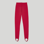 Ribbed Stirrup Leggings Mandevilla Red