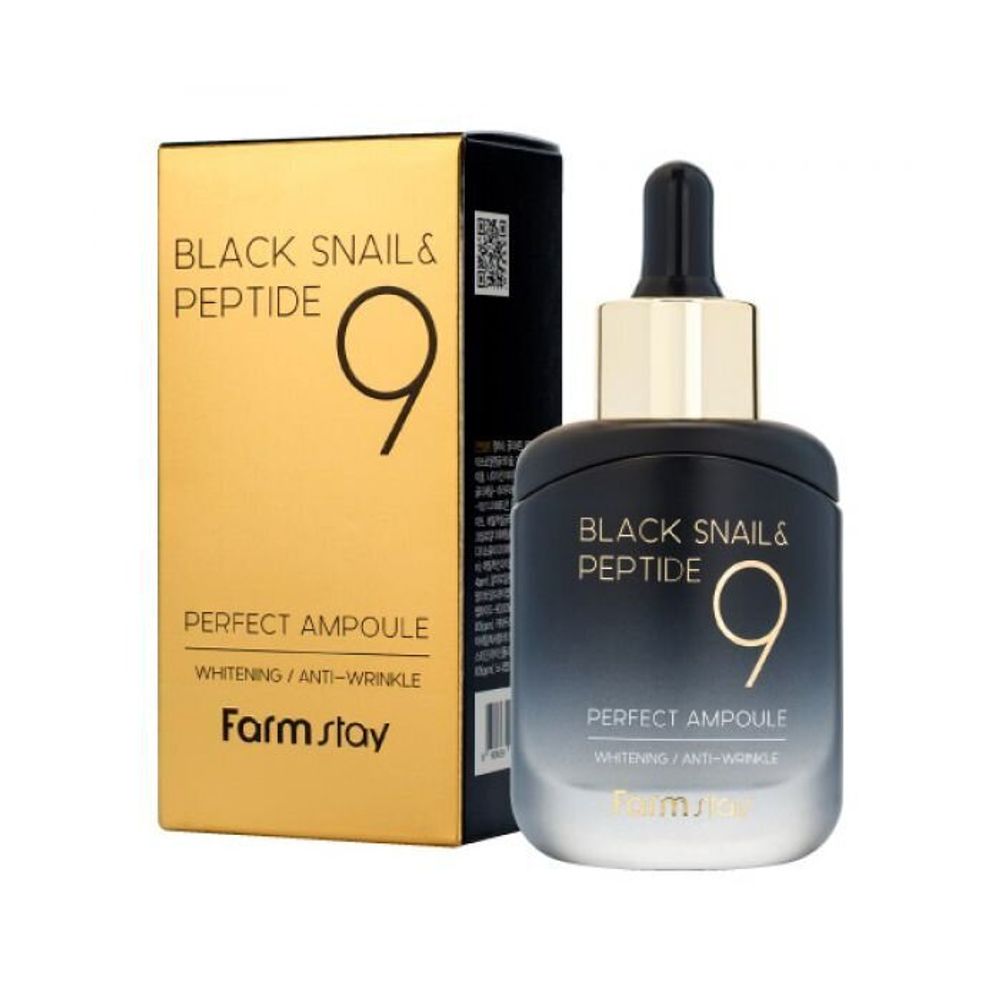 Farm Stay Black Snail &amp; Peptide9 Perfect Ampoule омолаживающая ампульная сыворотка с комплексом из 9 пептидов