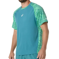Теннисная футболка Asics Padel Court All Over - misty pine/vital green