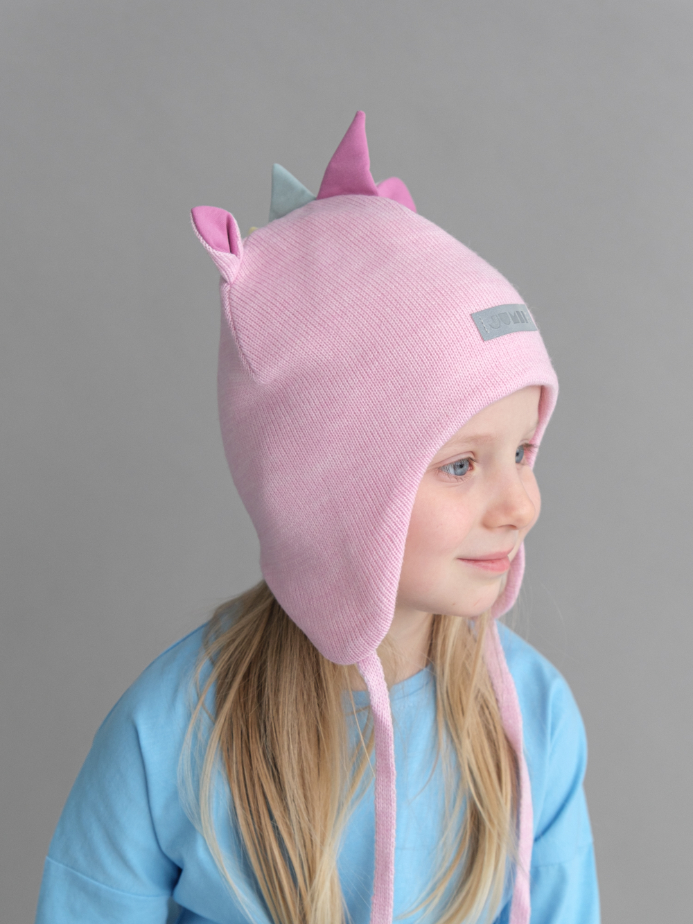 Шапка весенняя/осенняя вязаная (Розовый) UNIC