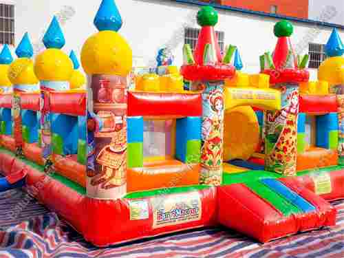 Надувной батут-горка "Русские сказки", 6x5x2.8 м