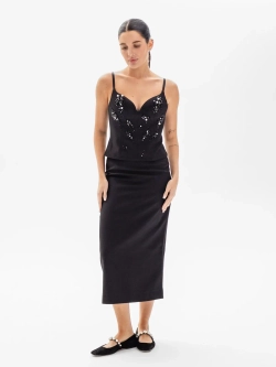 Топ-корсет BEADS, черный