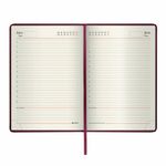 Ежедневник недатированный А5 138х213 мм BRAUBERG "Imperial" под кожу, 160 л., бордовый, 123415