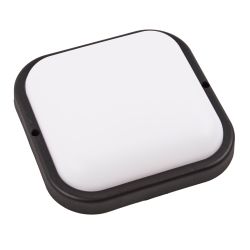ULW-Q229 18W-4000K IP65 BLACK Светильник светодиодный влагозащищенный. Квадрат. Белый свет 4000K. 155×155×37мм. Корпус черный. ТМ Volpe