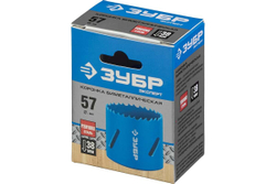 Биметаллическая коронка ЗУБР Эксперт 57 мм, быстрорежущая сталь 29531-057_z01