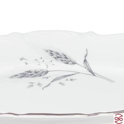 Блюдо овальное плоское 22 см Repast Серебряные колосья