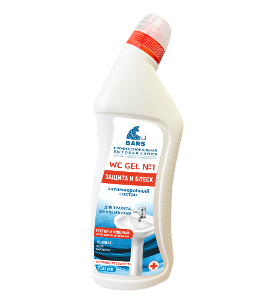 Чистящее средство BARS WC GEL №1 (Защита и блеск) 750мл