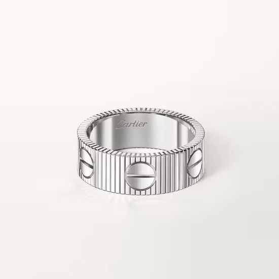 Кольцо Cartier LOVE Unlimited ring flexible в белом золоте